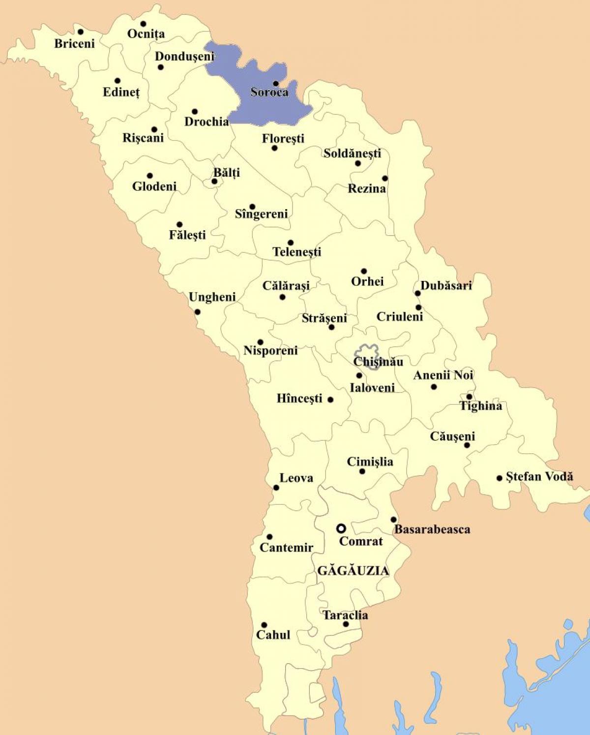 Քարտեզ кагул Մոլդովա
