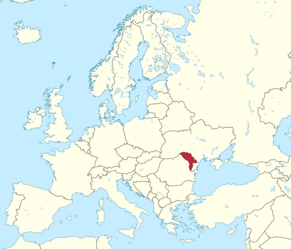 Քարտեզ Մոլդովայի Եվրոպայի